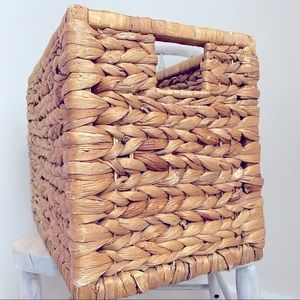 Large Rectangular Woven Water Hyacinth Basket
